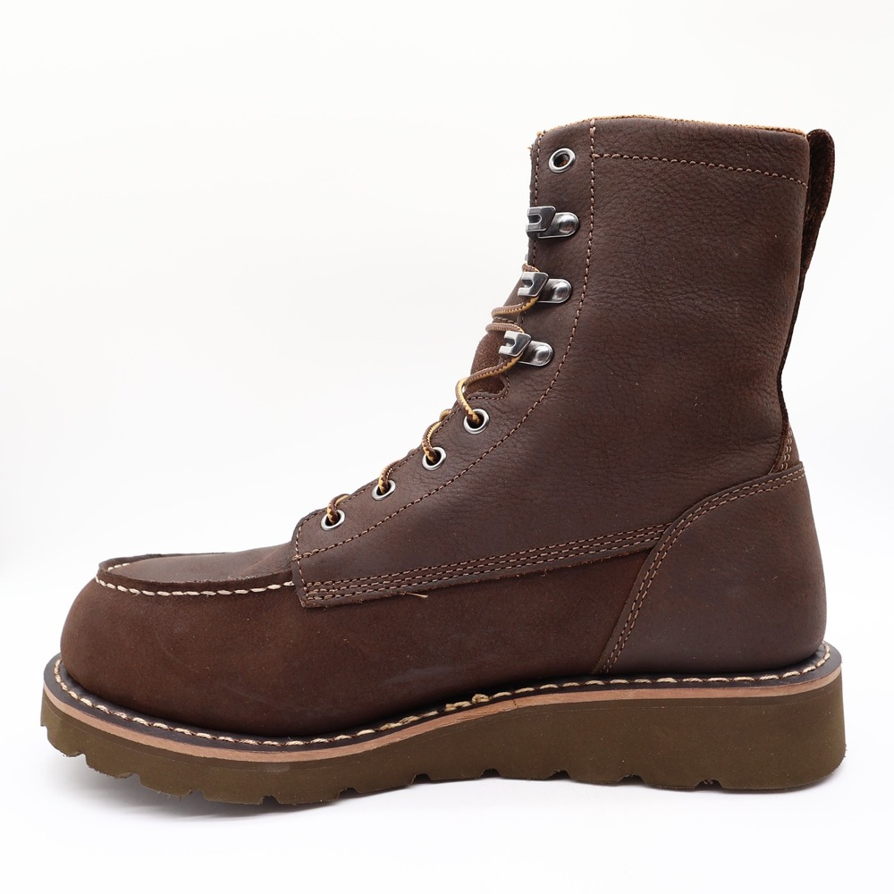 Carhartt Mens Modern Waterproof 8 Inch Wedge Work Boots Brown Leather 10.5 M NIB - Picture 14 of 16